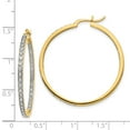 thumbnail image 3 of Auriga 14k Yellow Gold Diamond In/Out Hoop Earrings for Women, 3 of 5