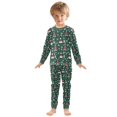 thumbnail image 6 of FORMRS Long Sleeve Top and Pants Pajama Set for Niños 2-Piece Sleepwear, Sizes 18M-8Y, Red Christmas Trees, 6 of 6
