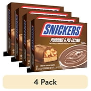 (4 pack) SNICKERS™ Milk Chocolate Pudding & Pie Filling, Fat-Free, 3.03 oz, Box