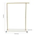 thumbnail image 2 of Miumaeov Clothing Racks Garment Metal Stand with Wood Shelves for Clothing Shop Women Store Dress Display, 2 of 14