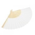 thumbnail image 6 of VIFERR Fan Hand 5pcs Folding Bamboo Hand Fan Summer Hot Day Foldable Fan Prop Decoration(White), 6 of 8