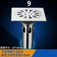 thumbnail image 1 of Stainless Steel Shower Floor Drain Strainer Square Waste Grate Bathroom Draineraa, 1 of 5