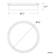 thumbnail image 6 of WAC Lighting York 12" LED Modern Aluminum Flush Mount in Aged Brass, 6 of 6