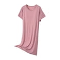 thumbnail image 2 of Naittoop Modal Nightgowns for Womens, Short Sleeve Sleep Dress, Soft Comfy Summer Cooling Night Shirts Sleepwear, 2 of 5