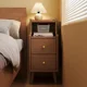 thumbnail image 3 of Mesitas de noche modernas para dormitorio, mesitas de noche esquineras pequeñas, cajones estrechos, conjunto de muebles para dormitorio Mobila Pentru, 3 of 4
