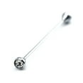 thumbnail image 6 of Opvise Men's Formal Shirt Collar Pin Rhinestone Bar Clasp Clip Barbell Lapel Stick, 6 of 8