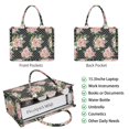 thumbnail image 2 of Large Capacity Tote Bag,Pioneer Flower Floral Print Pattern Handbag Fashion Luxury Tote Bag,15.7"x13"x 5.1" Inches,Laptop Compatible, 2 of 6