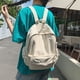 thumbnail image 1 of Mochila de lona Cómoda Bolso de viaje para estudiante de hombro sólido (Blanco), 1 of 8