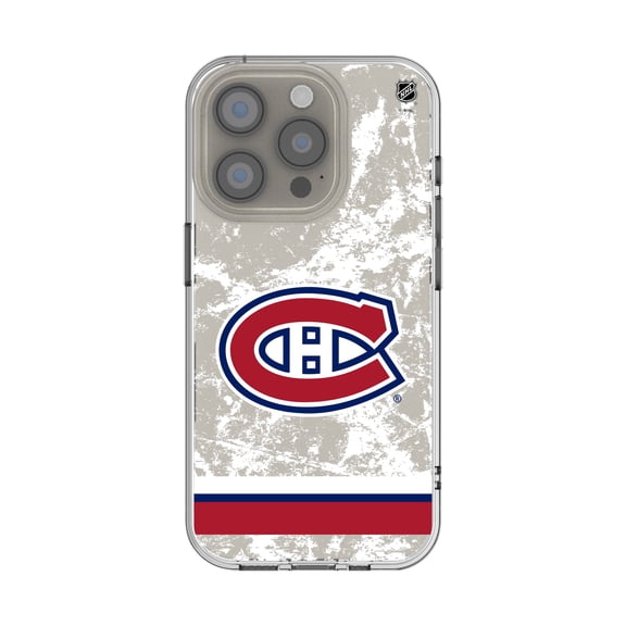 Montreal Canadiens iPhone Stripe Clear Ice Case