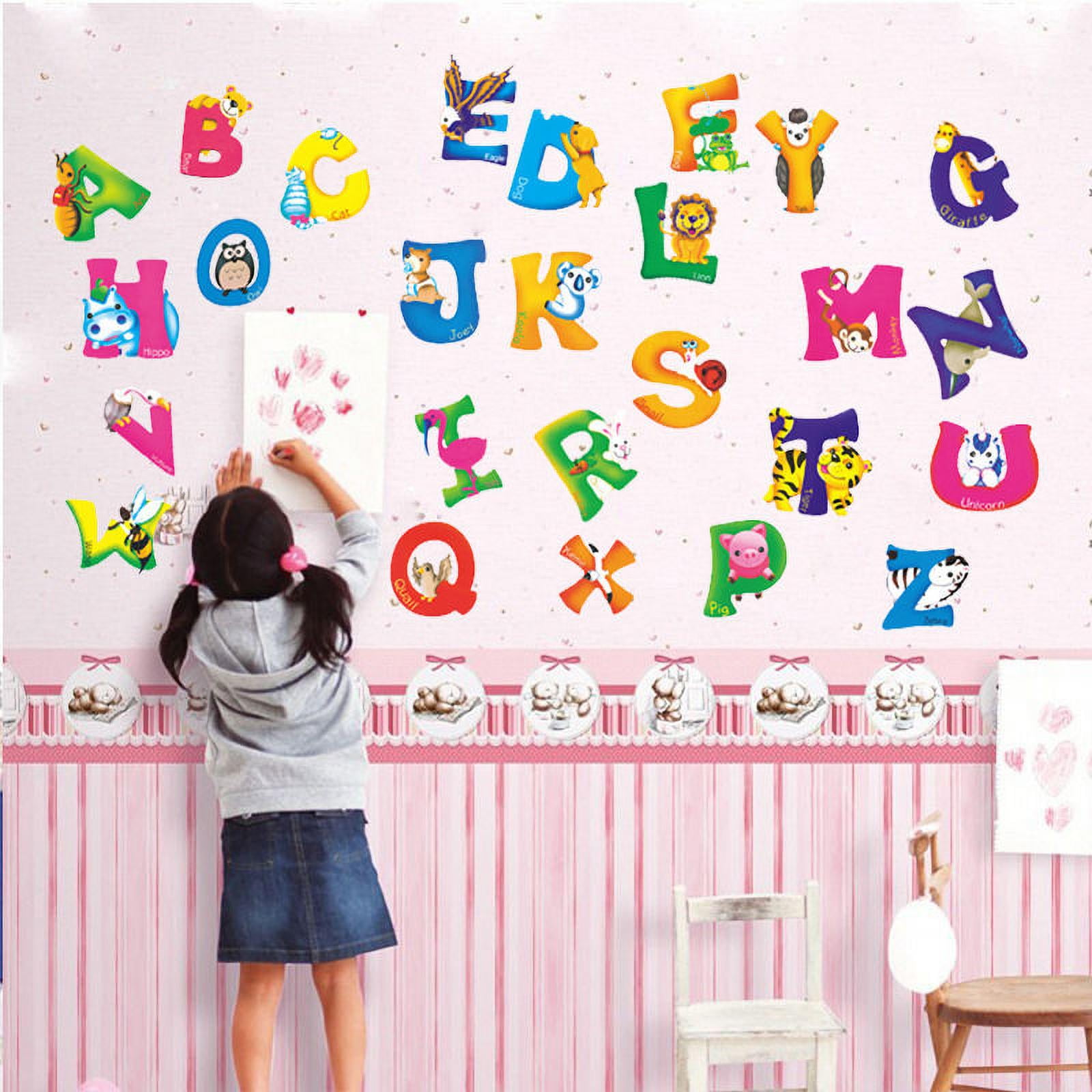ABC Letters Alphabet Learning Teaching (As Shown) Wall Decal Art Sticker  Picture
