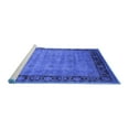 thumbnail image 2 of Ahgly Company Machine Washable Indoor Square Oriental Blue Industrial Area Rugs, 3' Square, 2 of 4
