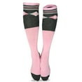 thumbnail image 4 of TeeHee Breast Cancer Awareness Cotton Knee High Socks for Women 3-Pack (Argyle Pink Ribbon), 4 of 5