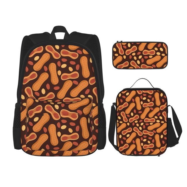 Balery Peanuts2 Mochila escolar 3 en 1 para niños: mochila resistente con lonchera térmica y estuche para lápices. Mochila escolar para niños y niñas.