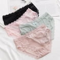 thumbnail image 4 of KOOYTE Underwear Women's Lace Panties Seamless Low Waist Briefs Nylon Silk Breathable Female Cotton Comfortable Lingerie, 4 of 6