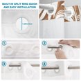 thumbnail image 5 of No Hook Shower Curtain, Palm Tree Monstera Shower Curtains for Bathroom with See Through Top Window, Brown Tan Leaf Boho Botanical Tropical Waterproof & Washable Bath Curtain Stall 48"x72", 5 of 9