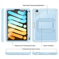 thumbnail image 6 of Soke iPad Mini 6th Generation Case 2021 Released, with Built-in Screen Protector, Rugged Shockproof Full Protective Cover with Pencil Holder & Kickstand for Apple iPad Mini 6 8.3 Inch(Light Blue), 6 of 7