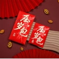 thumbnail image 1 of Zhuge 12 Pcs Enveloppes Rouges Nouvel An Chinois, Nouvel An Lunaire du Serpent Argent Chanceux Paquets Rouges-Grand 07, 1 of 5