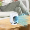 thumbnail image 3 of Mini ventilador de escritorio recargable por USB con aerosol nebulizador, color blanco, 3 of 6