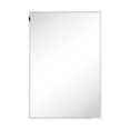 thumbnail image 2 of 20'' x 30'' Polished Nickel Recessed and Surface Mount Bathroom Medicine Cabinet with Mirror Square Cornered Metal Framed Rounded Rectangle Medicine Cabinet Mirror, 2 of 9