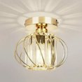 thumbnail image 1 of Semi Flush Mount Ceiling Light with Elegant Home Decor, Clear Crystal Prism Rods for Crystal Ceiling Light Design, Wide Application for Bedrooms, Dining Rooms, Living Rooms, Gold Metal Frame, 1 of 5