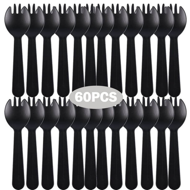 60 PCS Individually Wrapped Plastic Spoons, Disposable Spoons with Long