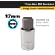 thumbnail image 2 of Disco de disco Socket Bit Titan 15617 de 1/2 pulgada x cromo vanadio hexagonal de 17 mm, 2 of 3