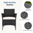 thumbnail image 6 of GIANNA Patio Wicker Chair 4-Piece Set with Table Patio Furniture Living Room Set, Wicker Material, Black, 6 of 6