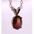 thumbnail image 3 of Natural Oval Bi-colored Tourmaline Sterling Silver Necklace NT36, 3 of 10