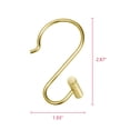 thumbnail image 2 of Utopia Alley HK25GD Rust Resistant Shower Curtain Hooks Rings for Bathroom, Gold - Set of 12, 2 of 10