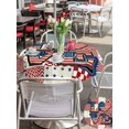 thumbnail image 5 of Outdoor Tablecloth with Umbrella Hole for Patio/Picnic/Party/Camping, 4th of July Waterproof Table Cloth Round Cover Washable, Independence Day American Patriotic Red Blue (Dia 60"), 5 of 9