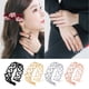 thumbnail image 2 of Jumpingount Anillos de flores huecas para mujer, anillos ajustables de cobre para chica, joyería para fiesta de noche de boda Ropa, zapatos y accesorios Miscelánea Oro blanco Jumpingount  PS13221-03, 2 of 6
