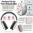 thumbnail image 2 of Protective Cover for AirPods Max Paw Print Confetti =4 Headphones Aesthetic Print Snap On Cases, 2 of 5