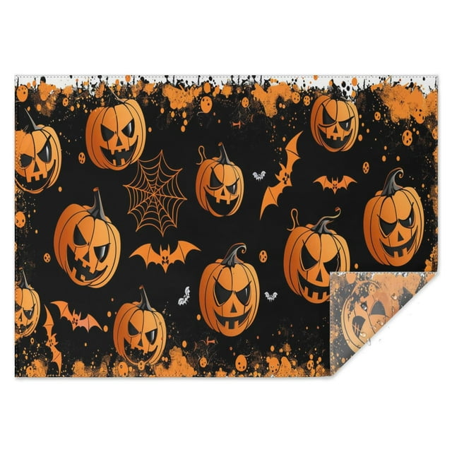 Rectangle Table Clothes Horror Boo Halloween Bat spider Tablecloth,Decor Foldable Table Cloths for Picnic Graduation Halloween Fall Thanksgiving Christmas