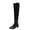 Black, variant on Viluyesy Over The Knee Boots for Women Faux Leather Pointed Toe Chunky Heel Side Zipper Comfortable Dress Shoes Brown Size 8.5