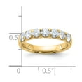 thumbnail image 2 of FJC Finejewelers 14 kt Yellow Gold 1 ct 7 Stone D E F Pure Light Moissanite Band 3 mm, 2 of 8