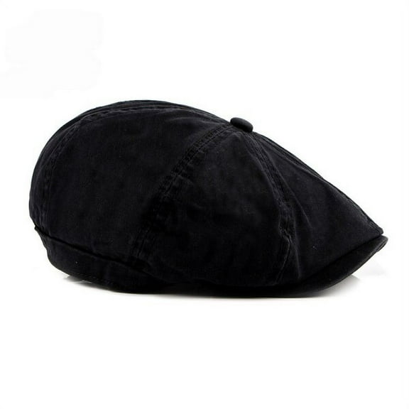 SikaFu Vintage Plain Women Men Beret Cap Spring Summer Fall Newboy Octagonal Hat Black Grey Ivy Cabbie Driver Gastby Caps Berets