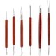 thumbnail image 1 of Juego de 6 piezas de herramientas para esculpir arcilla, Kit de herramientas para cerámica con mango de madera para escultura de cerámica, artesanías de cerámica Rojo Verde Cocina, Decoración y Otros, 1 of 5