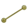 thumbnail image 3 of Anodized Titanium Barbell 14G 5/8" 16mm Tongue Ring Body Jewelry Piercing Bar, 3 of 6