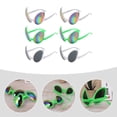 thumbnail image 2 of 6 pares de gafas de sol para fiestas de festivales, accesorios de disfraces de extraterrestres, gafas de sol para fiestas, accesorios, suministros para fiestas, 2 of 6