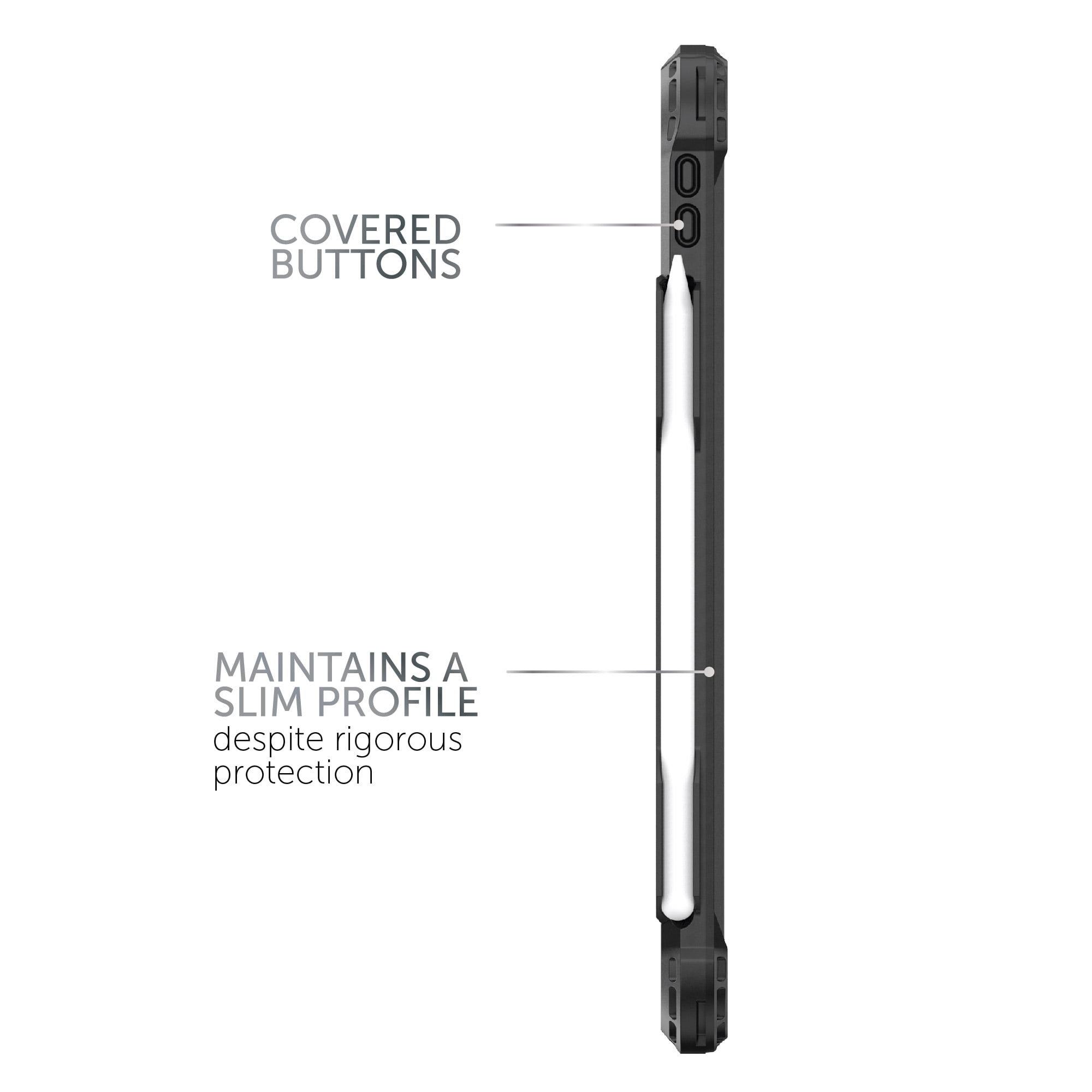 Body Glove Tidal Waterproof Tablet Case for iPad (A16) / iPad (10th generation) - Black/Clear