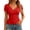 Red, variant on Msgweeeg Womans Tops Short Sleeve Women's Clothes Slim Fit Solid Color Breathable Womens T Shirt Fashion for Summer and Hot Weather