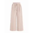 thumbnail image 3 of Women's Elastic Waist Wide Leg Light Weight Woman Palazzo Pants for Casual Lounge Khaki S, 3 of 9