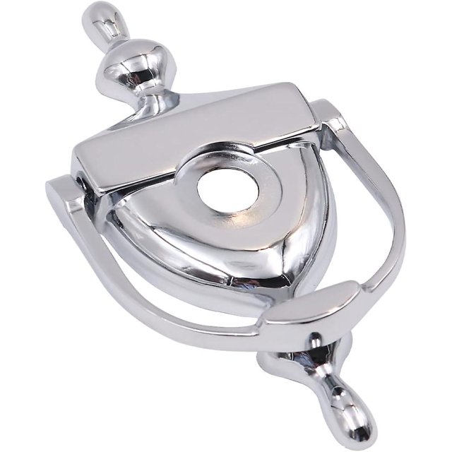 Front Door Knocker with Spy Hole Modern Minimalist Security Door Knocker - Silver