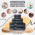 thumbnail image 4 of Canadian Linen Grey Color Economy 8 Pack Bathroom Towel Set, 2 Pcs Bath Towel 500 GSM 2 Pcs Hand Towel 4 Pcs Wash Cloths Set Soft Quick Dry Towel, 4 of 7