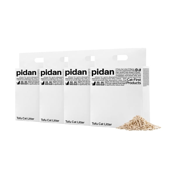 Arena para gatos pidan Tofu Clumping, 2,4 kg, 4 bolsas, 100% natural