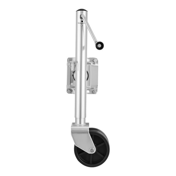 KFFKFF Trailer Jack with Wheel, 2000 lbs Capacity, Durable Swivel Design with Dual PP Wheels & Comfortable Handle, 15-27 Inch Adjustable Lift, Suitable for RVs, Boats, and Utility Trailers