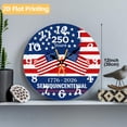 thumbnail image 2 of 12 Inch Patriotic Wall Clock, USA 250th Anniversary Wooden Round Wall Clocks with Silent Non-Ticking Quartz Movement, Battery Operated, Art Decor Hanging Clock for Kitchen, Bedroom, Living Room, 2 of 9