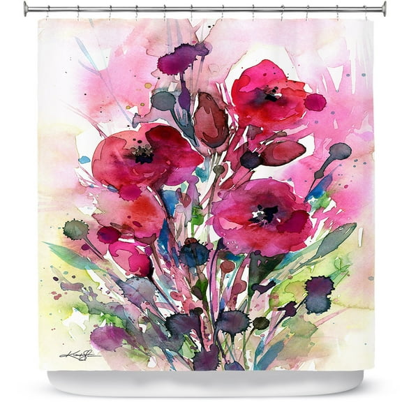 Shower Curtains 70" x 73" from DiaNoche Designs by Kathy Stanion - Floral Dreams 08