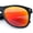 Black - Red Mirror, variant on Mens Iconic Hipster Horn Rim Plastic Sunglasses [White - Red Mirror]