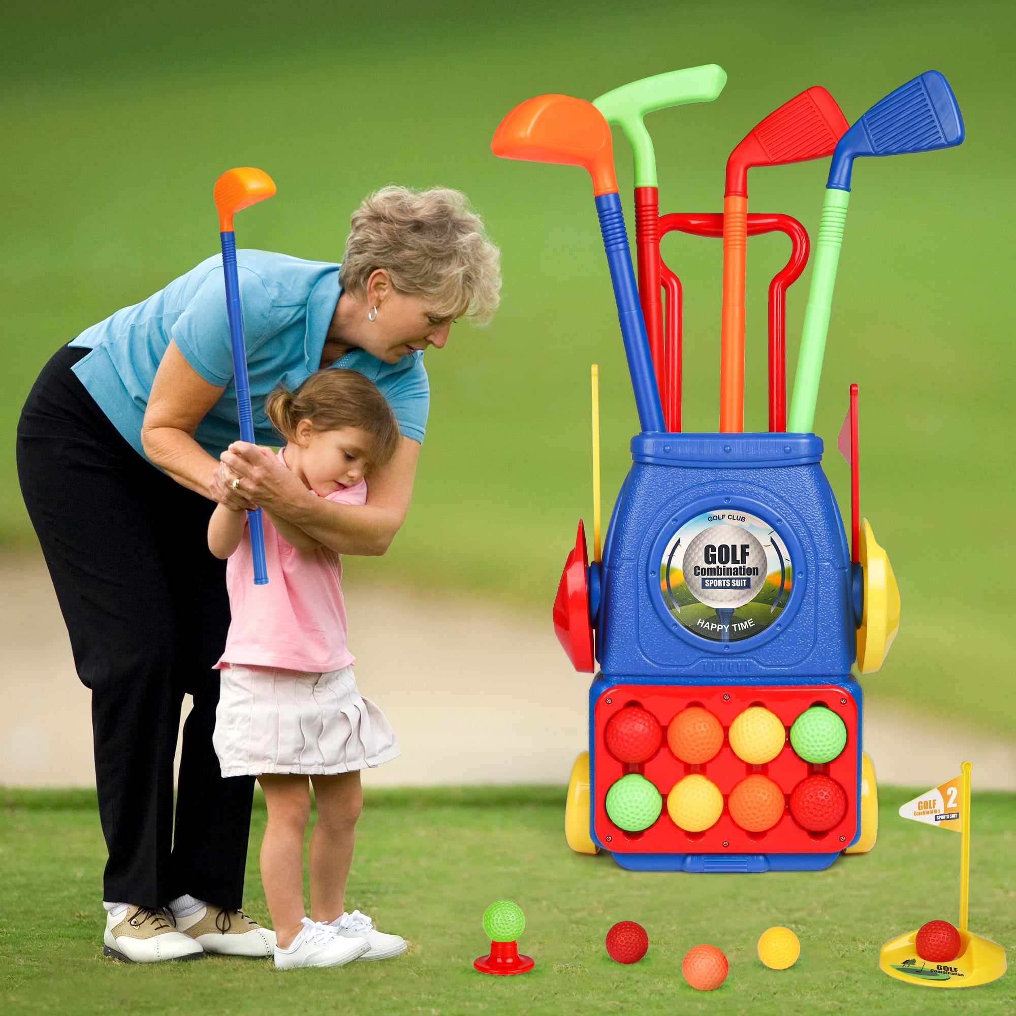 Flooyes Kids Golf Toy Set for Boys Girls 36 Years, Young Junior Golf